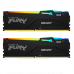 Модуль памяти Kingston 16GB DDR5 5200 DIMM FURY Beast Black RGB  kit 2*8,Non-ECC,  CL40, 1.25V, 288-pin RTL