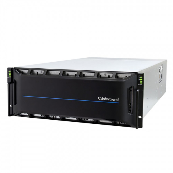 Сетевой накопитель Infortrend CS 2060D-J 4U/60bay, scale-out NAS, dual nodes subsystem including 2x4 Core CPU, 128GB (8x16GB), 8x10GbE(SFP+), 4x12Gb/s SAS EXP. Ports, 2x(PSU+FAN), 2x(SuperCap.+flash), 60 x 3.5