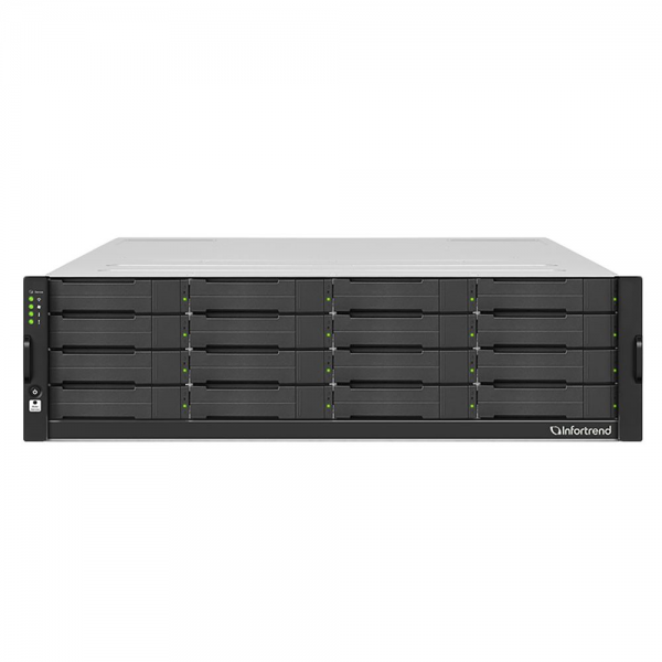 Сетевой накопитель Infortrend GSi 5016GU-F 3U/16bay, single controller system including 1xIntel Xeon E-2278GE CPU, 2x8GB memory, 1x12Gb/s SAS EXP ports, 4x1GbE LAN ports, 2xGraphic card slots, 2x(PSU+FAN Module), 16xHDD trays and 1xRackmount kit