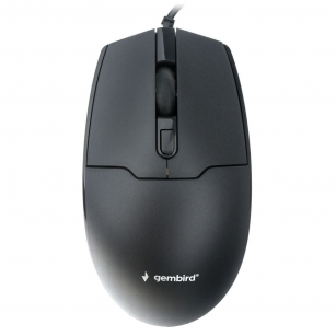 Мышь Gembird Bad Pack Мышь Gembird MOP-430, USB, черный, 3кн.+колесо-кнопка, 1600 DPI,  кабель 1.5 м