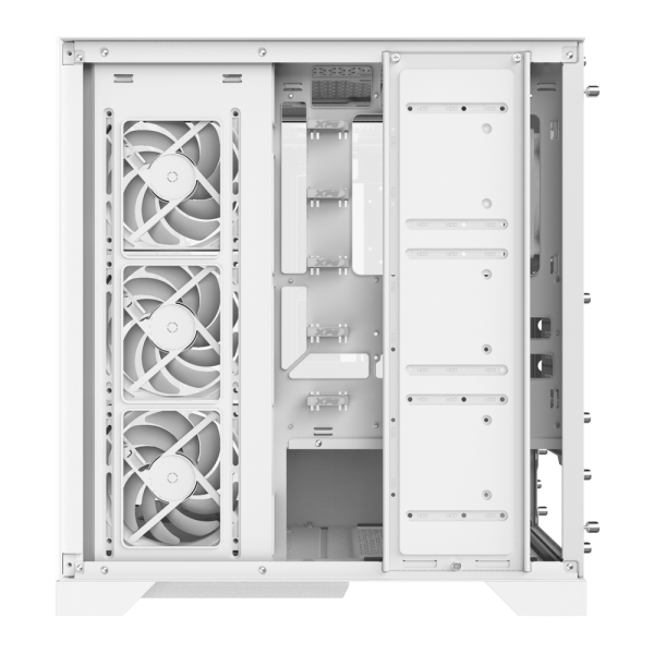 Корпус XPG INVADER X WHITE (INVADERXMT-WHCWW) Mid-Tower Gaming ATX PC Case with Panoramic View, Tempered Glass Panels, and RGB Lighting Black