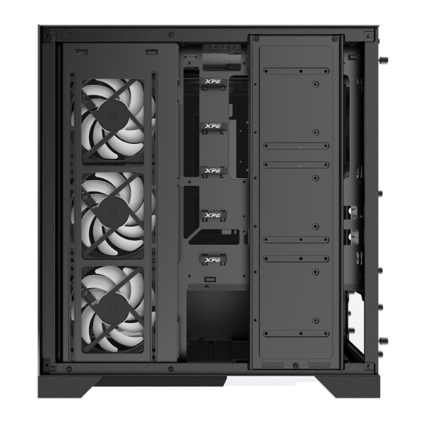 Корпус XPG INVADER X BLACK (INVADERXMT-BKCWW) Mid-Tower Gaming ATX PC Case with Panoramic View, Tempered Glass Panels, and RGB Lighting Black