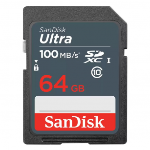 Карта памяти SanDisk Ultra 64GB SDXC Memory Card 100MB/s