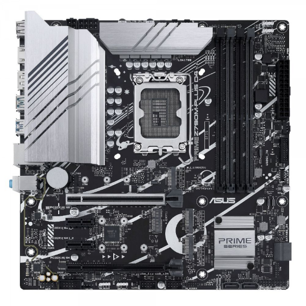 Материнская плата ASUS PRIME Z790M-PLUS LGA1700 mATX 4xDDR5 2xPCIEx16 2xPCIEx1 3xM.2 USB-C DP HDMI GLAN