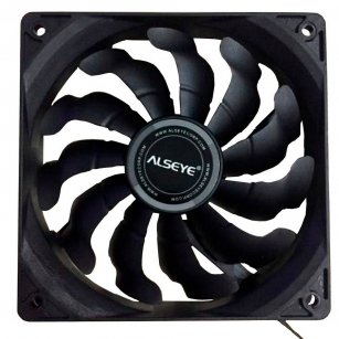 Вентилятор в корпус ALSEYE S120-F  Fan Size: 120*120*30mm Voltage: 12V Current: 0.15-0.35A±10% Speed: 500 - 1700R.P.M±10% Air Flow: 20~66CFM±10% Static Pressure: 0.25-1.61mmH20±10% Bearing: FDB Lifespan: 40,000hours Noise: 13.3 - 33.8dB(A)±10% LED: None C