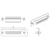 Панель Hyperline FO-FPM-W120H32-12LC-BL Панель для FO-19BX с 12 LC адаптерами, 12 волокон, одномод OS1/OS2, 120x32 мм, адаптеры цвета синий (blue)