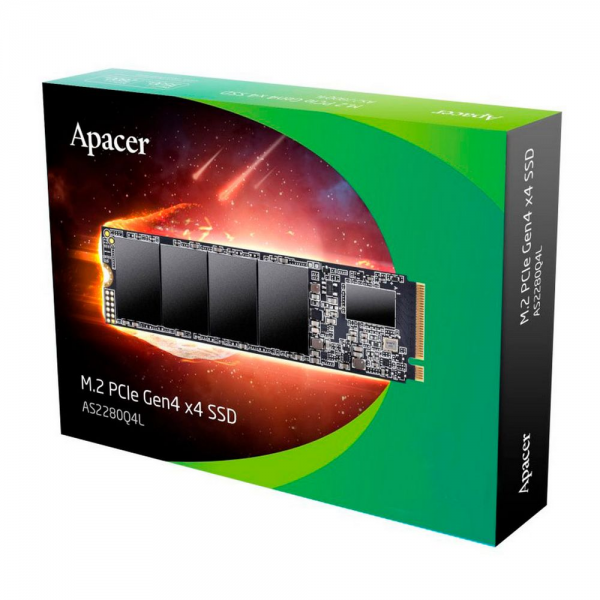 Твердотельный накопитель SSD Apacer M.2 2280 512GB AS2280Q4L Client SSD AP512GAS2280Q4L-1 3600/3000,  PCIe Gen4 x4, 3D NAND