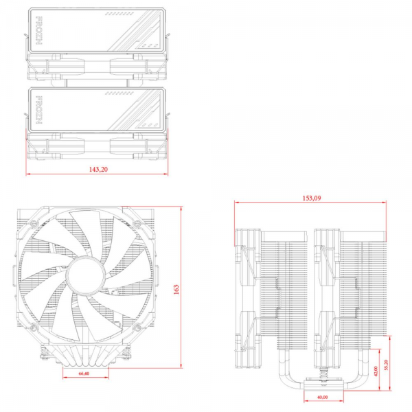 Вентилятор для процессора ID-Cooling Вентилятор Cooler ID-Cooling FROZN A720 BLACK 300W/ Intel 1700, 12*, 115*, AMD AM5, AM4/ Screws