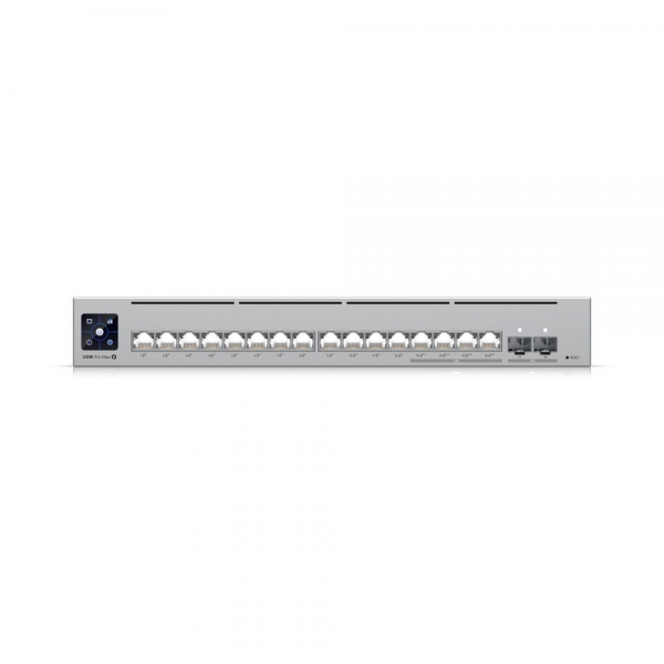 Коммутатор Ubiquiti UniFi Switch Pro Max 16 PoE PoE-коммутатор в стойку, 4х 2.5G RJ45, 12х 1G RJ45, 2х 10G SFP+, раздача 180 Вт
