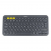 Клавиатура беспроводная Logitech K380 Multi-Device Bluetooth Keyboard Gray серая, копактная, 79 круглых клавиш, Bluetooth 3,0, подключение до 3-х устройств одновременно