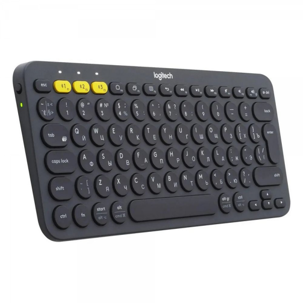 Клавиатура беспроводная Logitech K380 Multi-Device Bluetooth Keyboard Gray серая, копактная, 79 круглых клавиш, Bluetooth 3,0, подключение до 3-х устройств одновременно