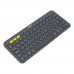 Клавиатура беспроводная Logitech K380 Multi-Device Bluetooth Keyboard Gray серая, копактная, 79 круглых клавиш, Bluetooth 3,0, подключение до 3-х устройств одновременно