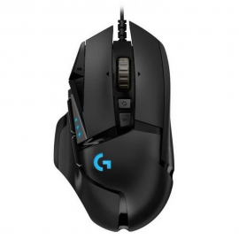 Мышь игровая Logitech Bad Pack G502 Hero16K черная, оптическая (Hero25K) , 100-25600dpi, 1мс, USB 2.1м, 11 кнопок (2 механика), RGB подсветка, утяжелители, под правую руку