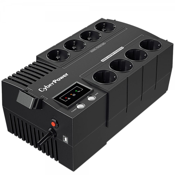 Источник бесперебойного питания (ИБП)  BS450E Line-Interactive CyberPower NEW 450VA/270W USB (4+4 EURO). UPS Line- Interactive CyberPower BS450E NEW 450VA/270W USB (4+4 EURO).