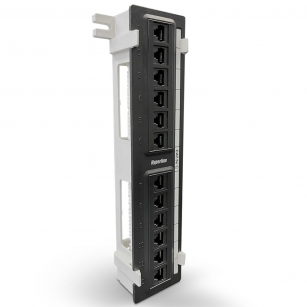 Панель Hyperline PPW-12-8P8C-C5e Патч-панель настенная, 12 портов RJ-45(8P8C), категория 5е, с подставкой
