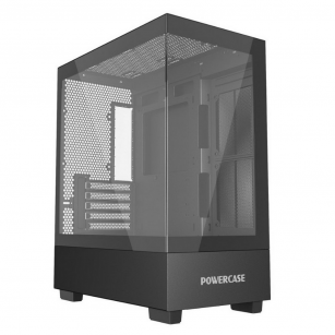 Корпус Powercase Vision Micro M, Tempered Glass, чёрный, mATX  (CVMMB-L0)