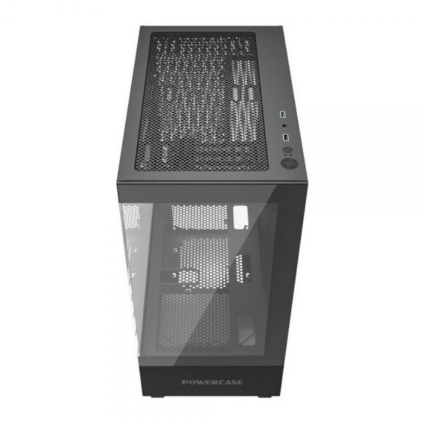 Корпус Powercase Vision Micro M, Tempered Glass, чёрный, mATX  (CVMMB-L0)