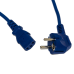 Сетевой кабель Hyperline PWC-IEC13-SHM-5.0-RD  питания компьютера (Schuko+C13) (3x1.0), 10A, угловая вилка, 5м, цвет красный (ПВС-АП-3*1,0-250-S22C13-10-5,0 ГОСТ 28244-96)