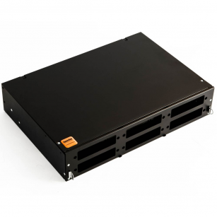 Бокс оптический Hyperline FO-19V-2U-6xSLT-W130H30-48UN-BK Бокс оптический универсальный 19