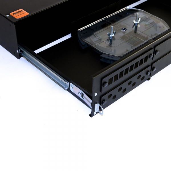 Бокс оптический Hyperline FO-19V-2U-6xSLT-W130H30-48UN-BK Бокс оптический универсальный 19