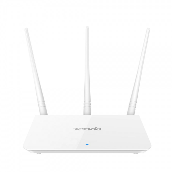Маршрутизатор Tenda F3 Wi-Fi роутер N300 до 300 Мбит/с на 2,4 ГГц, 3x5dBi антенны, LAN 3x10/100 Мбит/с, WAN 1x10/100 Мбит/с