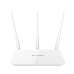 Маршрутизатор Tenda F3 Wi-Fi роутер N300 до 300 Мбит/с на 2,4 ГГц, 3x5dBi антенны, LAN 3x10/100 Мбит/с, WAN 1x10/100 Мбит/с