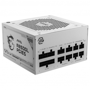 Блок питания MSI MAG A850GL PCIE5 WHITE , 850W, 80+ Gold, полностью модульный, ATX 3.1, PCIE5.1, RTL