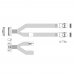 Кабель JPC P7352DN00800-1 Cable MCIO x8 74P (прямой Straight Type)  -TO-  2x OCuLink x4 42P (прямой Straight Type) , 85 Ohm, L:80cm