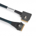 Кабель JPC P5003DR00800-2 Cable Slimline SASx8 74P (SFF8654, угловой RightAngle)  -TO-  Slimline SASx8 74P (SFF8654, прямой Straight Type), (FOR PCIe GEN4), L:80cm  (C5454)