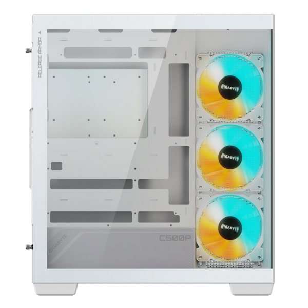 Корпус для ПК Gigabyte C500PI ST White, MidTower, ATX, Panoramic, USB-C x1, USB 3.0 x2, Audio I/O, Black, VGA 410mm, TG