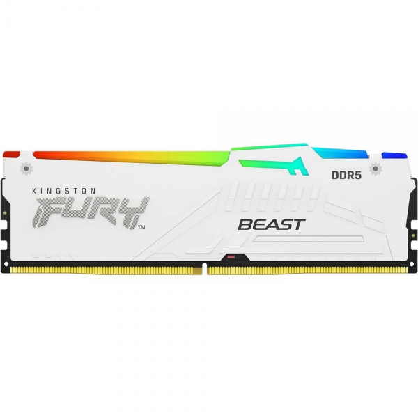 Модуль памяти Kingston 32GB 6000Mhz DDR5 CL36 K2 Fury Beast White RGB kit 2*16 CL36