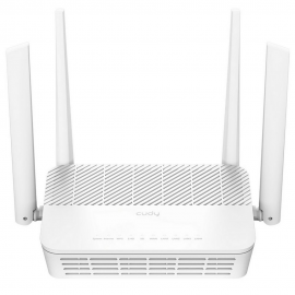 Маршрутизатор CUDY AX3000 Gigabit Wi-Fi 6 Mesh Router Dual Band, Chipset MT7981BA+MT7976CN+MT7531AE, 802.11ax/ac/a/b/g/n, 2402Mbps at 5GHz + 574Mbps at 2.4GHz, 5 x 10/100/1000Mbps Ports, 4 x 5dBi fixed antennas, WiFi router/AP/ Repeater/WISP Mode, PPTP/L2