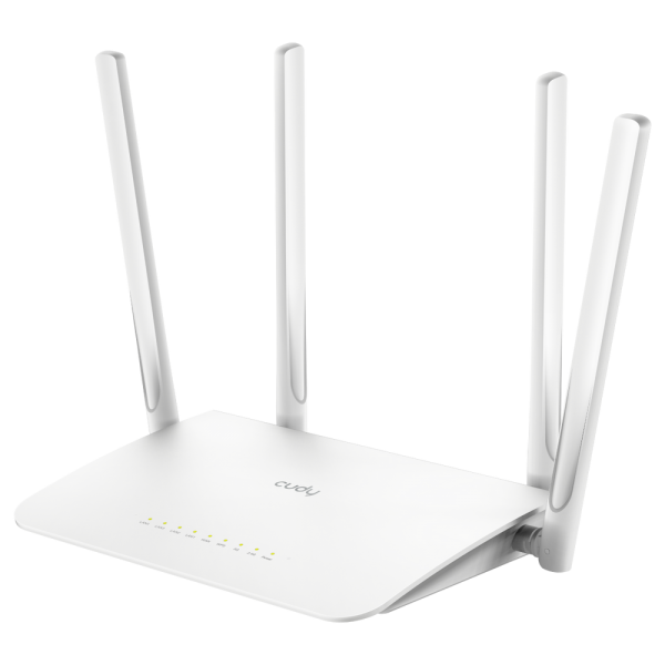Маршрутизатор CUDY AC1200 Gigabit Wi-Fi Mesh Router Dual Band, Chipset MediaTek, 5 × 10/100/1000Mbps RJ45 Ports, 4 x 5dBi fixed antennas,  WiFi router/AP/ Repeater/WISP Mode, 802.11ac/a/b/g/n, 867Mbps at 5GHz + 300Mbps at 2.4GHz, Zerotier/Wireguard/OpenVP