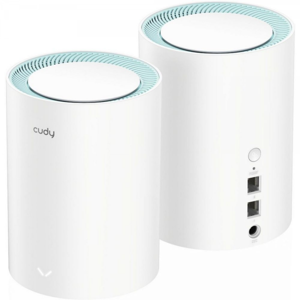 Маршрутизатор CUDY AC1200 Wi-Fi Gigabit Mesh Solution 2-Pack, Chipset MT7621+MT7613B+MT7603, Dual-Band, 867Mbps at 5GHz + 300Mbps at 2.4GHz, 802.11ac/a/b/g/n, 2 Gigabit Ethernet Ports,  internal antennas,MU-MIMO,  DDNS,Zerotier/Wireguard/OpenVPN/IPSec/L2T