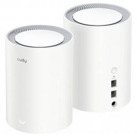 Маршрутизатор CUDY AX3000 Wi-Fi 6 Mesh  2 5G Solution 2.5G Solution 2-Pack, Dual-Band,  Chipset MT7981BA+MT7976CN+RTL8221B, 802.11ax/ac/a/b/g/n,  2402Mbps at 5GHz + 574Mbps at 2.4GHz,  2.5G WAN+GE LAN, 5 internal antennas,  MU-MIMO, DDNS, Zerotier/Wiregua