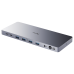 Концентратор CUDY 13-IN-1 10Gbps USB-C Dual 4K Docking Station | 150W PSU Up to One 5K(5120x2880p60) or Two 4K(4096x2160p60) Video output, 2 x Display 1.2a Port, 2 x HDMI 2.0 Port;1 x 10Gbps Upstream USB-C 3.2Gen2 port (PD 100W);  2 x 10Gbps USB-C 3.2Gen2