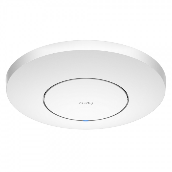 Точка доступа Wi-Fi CUDY AX3000 Wi-Fi 6 2 5G Access Point AX3000 Dual Band Ceiling Mount Wi-Fi 6 Access Point, Chipset MT7981, 802.11ax/ac/a/b/g/n, 2402Mbps at 5GHz + 574Mbps at 2.4GHz, 1 x 2.5G RJ45 Port, MU-MIMO, Support 12V DC or  802.3at PoE or Passiv