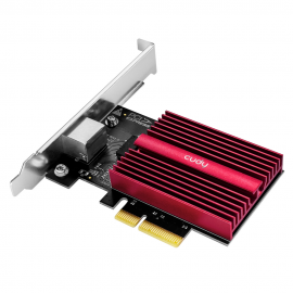 Адаптер беспроводной связи (Wi-Fi) CUDY 10G PCI Express Adapter Marvell AQC113  10Gbps PCI Express Adapter, Marvell AQC113R, 10G/5G/2.5G/1000M/100M/10M Auto Adaptive, PCI express 3.0 x4,Wake-On-LAN，Flow Control, 8 traffic classes, Data Center Bridging,Jum