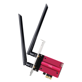 Адаптер беспроводной связи (Wi-Fi) CUDY BE9300 PCI Express Adapter Bluetooth 5.4 PCI Express Adapter with Heatsink,  Intel BE200 module, Tri-band 2T2R, Magnetized antenna base, 2 high gain detachable antennas