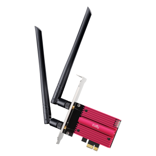 Адаптер беспроводной связи (Wi-Fi) CUDY BE9300 PCI Express Adapter Bluetooth 5.4 PCI Express Adapter with Heatsink,  Intel BE200 module, Tri-band 2T2R, Magnetized antenna base, 2 high gain detachable antennas