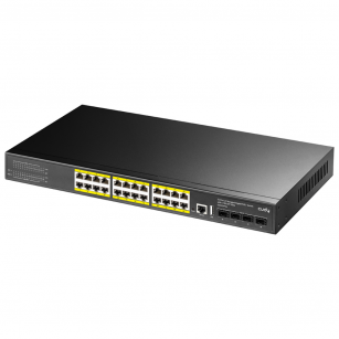 Коммутатор CUDY 24-Port Layer 3 Managed Gigabit PoE+ Switch with 4 10G SFP Slots  400W Layer 3 Managed 24 Ports 10/100/1000M  PoE Switch, 24 Gigabit Ethernet ports + 4 10 Gigabit uplink SFP+ optical ports + 1 USB serial port + 1 console port, 1-24 ports c