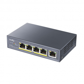 Коммутатор CUDY 5-Port Gigabit PoE+ Switch 60W 5-Port 10/100/1000M PoE+ Switch 60W, 5 10/100/1000M ports with 4POE+ Ports Unmanaged Switch with UL power adapter IEEE802.3af / IEEE802.3at, Watchdog, 60W External