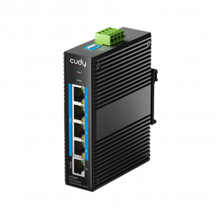 Коммутатор CUDY 5-Port Gigabit Industrial PoE Switch  5-Port Aluminum Industrial, 1000Mbps 5-Port RJ45, 802.3at/af, Din-rail design, Power supply: DC12~52V work temperature:-40 °C-80°C, Power Adapter Not Included