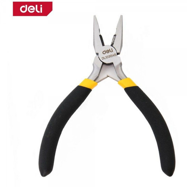 Мини-плоскогубцы Deli DL103045 115мм, прорезиненная рукоять