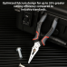 Удлиненные плоскогубцы Deli DL0103 160мм, Cr-V, эксцентриковый шарнир, антикоррозийное покрытие, трехкомпонентная прорезиненная рукоять