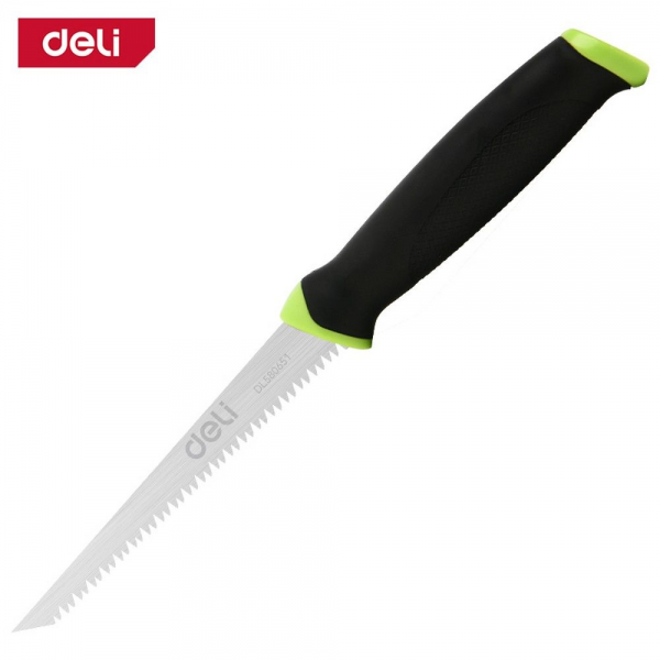 Ножовка выкружная по гипсокартону Deli DL580651 150мм, сталь 65Mn, 8TPI, шлифовка зубцов с 3-х сторон