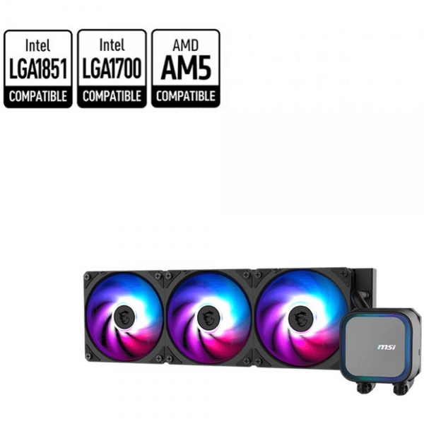 Жидкостная система охлаждения MSI MAG CORELIQUID A13 360 3 x ARGB Fan, ARGB Block
