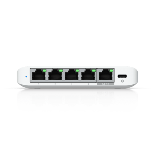 Коммутатор Ubiquiti UniFi Switch Flex Mini 2.5G Compact, 5-port 2.5G switch that can be powered with PoE or a USB-C adapter.
