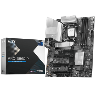 Материнская плата MSI PRO B860-P B860, LGA1851, 4*DDR5, 4*PCIEx16, 3*M.2, 1*TypeC, 2*USB3.2Gen2, 6*USB3.2Gen1, 8*USB2.0, 4*SATA3.0, 5G, Type-C(DP), DP, HDMI, ATX, RTL