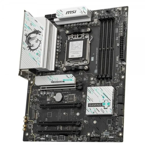 Материнская плата MSI B850 GAMING PLUS WIFI B850, AM5, 4*DDR5, 4*PCIEx16, 3*M.2, 3*TypeC, 1*USB3.2Gen2, 5*USB3.2Gen1, 8*USB2.0, 4*SATA3.0, 5G, DP, ATX, RTL